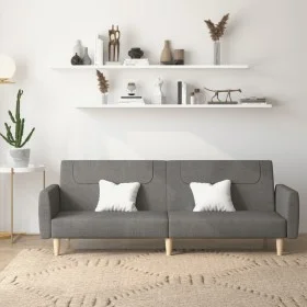 Sofá cama de 2 plazas tela gris oscuro by , Sofas - Ref: Foro24-375785, Price: 270,21 €, Discount: %