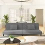 Sofá cama de 2 plazas con dos almohadas terciopelo gris claro by , Sofas - Ref: Foro24-375910, Price: 249,07 €, Discount: %