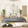 Sofá cama de 2 plazas con dos almohadas terciopelo gris claro by , Sofas - Ref: Foro24-375910, Price: 249,07 €, Discount: %