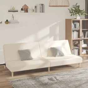 Sofá cama de 2 plazas tela color crema by , Sofas - Ref: Foro24-375726, Price: 237,97 €, Discount: %