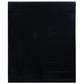 Lámina de ventana esmerilada estática PVC negro 45x2000 cm