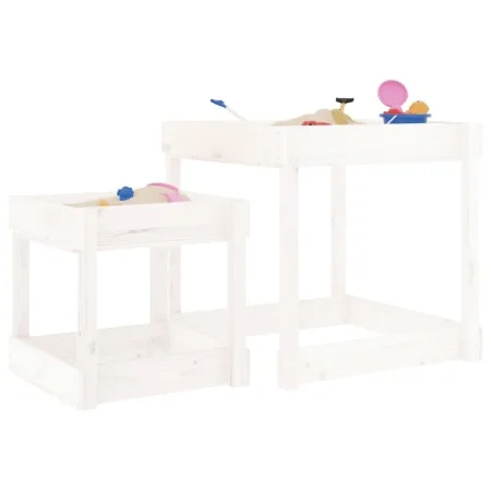Sandtische, 2 Stück, Massivholz aus weißer Kiefer von , Strukturen für Spiele im Freien - Ref: Foro24-825052, Preis: 73,41 €,...