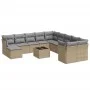 Set de sofás de jardín 12 pzas y cojines ratán sintético marrón by , Garden sets - Ref: Foro24-3250458, Price: 761,94 €, Disc...
