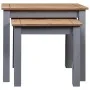 Stackable tables 2 units solid pine wood Panama Range gray by vidaXL, Side tables - Ref: Foro24-282677, Price: 74,86 €, Disco...