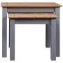 Stapeltische 2 Stück massives Kiefernholz Panama Range grau von vidaXL, Seitentische - Ref: Foro24-282677, Preis: 76,25 €, Ra...