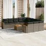 Set de sofás de jardín 12 pzas con cojines ratán sintético gris by , Modular outdoor sofas - Ref: Foro24-3224352, Price: 675,...