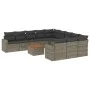 Set de sofás de jardín 12 pzas con cojines ratán sintético gris by , Modular outdoor sofas - Ref: Foro24-3224352, Price: 675,...