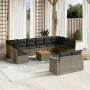 Set sofás de jardín con cojines 13 piezas ratán sintético gris by , Modular outdoor sofas - Ref: Foro24-3224359, Price: 785,6...