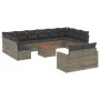 Set sofás de jardín con cojines 13 piezas ratán sintético gris by , Modular outdoor sofas - Ref: Foro24-3224359, Price: 785,6...