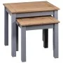 Stackable tables 2 units solid pine wood Panama Range gray by vidaXL, Side tables - Ref: Foro24-282677, Price: 74,86 €, Disco...