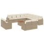 Set sofás de jardín 14 pzas con cojines ratán sintético beige by , Modular outdoor sofas - Ref: Foro24-3224399, Price: 1,00 €...