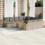 Set sofás de jardín con cojines 13 pzas ratán sintético beige by , Modular outdoor sofas - Ref: Foro24-3224428, Price: 812,66...