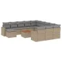 Set sofás de jardín con cojines 13 pzas ratán sintético beige by , Modular outdoor sofas - Ref: Foro24-3224428, Price: 812,66...