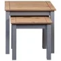 Stackable tables 2 units solid pine wood Panama Range gray by vidaXL, Side tables - Ref: Foro24-282677, Price: 74,86 €, Disco...