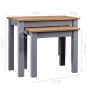 Stapeltische 2 Stück massives Kiefernholz Panama Range grau von vidaXL, Seitentische - Ref: Foro24-282677, Preis: 76,25 €, Ra...