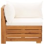 Muebles de jardín 8 pzas y cojines madera acacia blanco crema de , Conjuntos de jardín - Ref: Foro24-46680, Precio: 1,00 €, D...