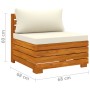 Garden furniture 6 pieces with cushions solid acacia wood by , Garden sets - Ref: Foro24-3087286, Price: 858,77 €, Discount: %