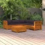 Gartenmöbel 6-teilig mit Kissen aus massivem Akazienholz von , Gartensets - Ref: Foro24-3087317, Preis: 926,57 €, Rabatt: %