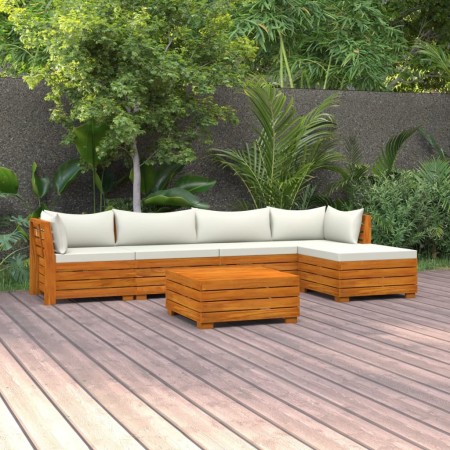 Gartenmöbel 6-teilig mit Kissen aus massivem Akazienholz von , Gartensets - Ref: Foro24-3087301, Preis: 858,77 €, Rabatt: %