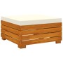 Muebles de jardín 6 piezas con cojines madera maciza de acacia
