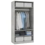 Betongrauer Sperrholzschrank 100x50x200 cm von , Kleiderschränke - Ref: Foro24-800229, Preis: 168,72 €, Rabatt: %