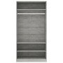 Armario de madera contrachapada gris hormigón 100x50x200 cm de , Armarios roperos - Ref: Foro24-800229, Precio: 178,97 €, Des...