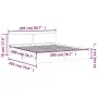 Bed frame with smoked oak headboard 200x200cm by , Beds and slatted bases - Ref: Foro24-3207459, Price: 153,90 €, Discount: %