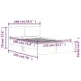 Bed frame with smoked oak headboard 135x190 cm by , Beds and slatted bases - Ref: Foro24-3207508, Price: 150,65 €, Discount: %