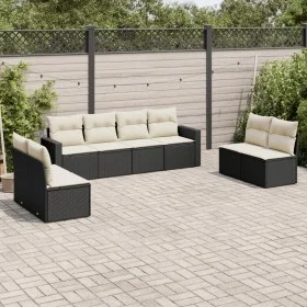 8-piece garden sofa set and black synthetic rattan cushions by , Modular outdoor sofas - Ref: Foro24-3251183, Price: 435,78 €...