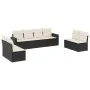 8-piece garden sofa set and black synthetic rattan cushions by , Modular outdoor sofas - Ref: Foro24-3251183, Price: 435,78 €...