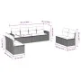 8-piece garden sofa set and black synthetic rattan cushions by , Modular outdoor sofas - Ref: Foro24-3251183, Price: 435,78 €...