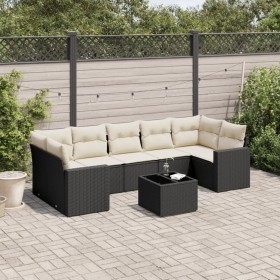 8-piece garden sofa set and black synthetic rattan cushions by , Modular outdoor sofas - Ref: Foro24-3251073, Price: 492,82 €...