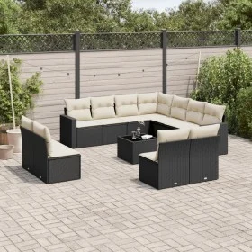 Garden sofa set 12 pieces with black synthetic rattan cushions by , Modular outdoor sofas - Ref: Foro24-3251473, Price: 663,4...