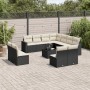 Garden sofa set 12 pieces with black synthetic rattan cushions by , Modular outdoor sofas - Ref: Foro24-3251473, Price: 674,0...