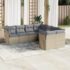 Garden sofa set with beige cushions 8 pcs PE rattan by , Garden sets - Ref: Foro24-3250428, Price: 534,64 €, Discount: %