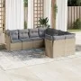 Gartensofa-Set mit beigen Kissen 8 Stück PE-Rattan von , Gartensets - Ref: Foro24-3250428, Preis: 534,64 €, Rabatt: %