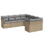 Gartensofa-Set mit beigen Kissen 8 Stück PE-Rattan von , Gartensets - Ref: Foro24-3250428, Preis: 543,48 €, Rabatt: %