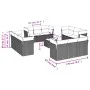 Garden sofa and cushion set 13 pieces black synthetic rattan by , Garden sets - Ref: Foro24-3217335, Price: 914,97 €, Discoun...