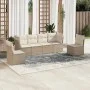 Garden sofa set with cushions 6 pieces beige synthetic rattan by , Garden sets - Ref: Foro24-3217368, Price: 392,55 €, Discou...