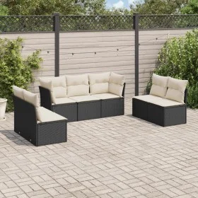 7-piece garden dining set and black synthetic rattan cushions by , Garden sets - Ref: Foro24-3217406, Price: 391,81 €, Discou...