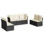 7-piece garden dining set and black synthetic rattan cushions by , Garden sets - Ref: Foro24-3217406, Price: 391,81 €, Discou...