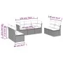 7-piece garden dining set and black synthetic rattan cushions by , Garden sets - Ref: Foro24-3217406, Price: 391,81 €, Discou...