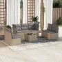 Gartensofa-Set mit beigen Kissen 8 Stück PE-Rattan von , Gartensets - Ref: Foro24-3217419, Preis: 453,46 €, Rabatt: %