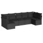 7-piece garden dining set and black synthetic rattan cushions by , Garden sets - Ref: Foro24-3217425, Price: 420,18 €, Discou...