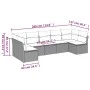 7-piece garden dining set and black synthetic rattan cushions by , Garden sets - Ref: Foro24-3217425, Price: 420,18 €, Discou...