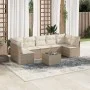Gartensofa-Set mit beigen Kissen 8 Stück PE-Rattan von , Gartensets - Ref: Foro24-3217438, Preis: 503,90 €, Rabatt: %