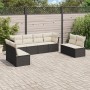 8-teiliges Gartensofa-Set und schwarze synthetische Rattankissen von , Gartensets - Ref: Foro24-3217446, Preis: 418,15 €, Rab...