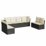 8-piece garden sofa set and black synthetic rattan cushions by , Garden sets - Ref: Foro24-3217446, Price: 455,66 €, Discount: %