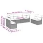 8-piece garden sofa set and black synthetic rattan cushions by , Garden sets - Ref: Foro24-3217446, Price: 455,66 €, Discount: %