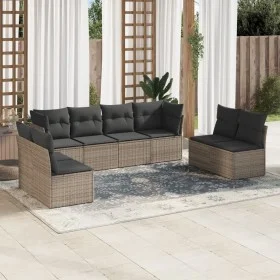 8-teiliges Gartensofa-Set und graue synthetische Rattankissen von , Gartensets - Ref: Foro24-3217450, Preis: 446,43 €, Rabatt: %